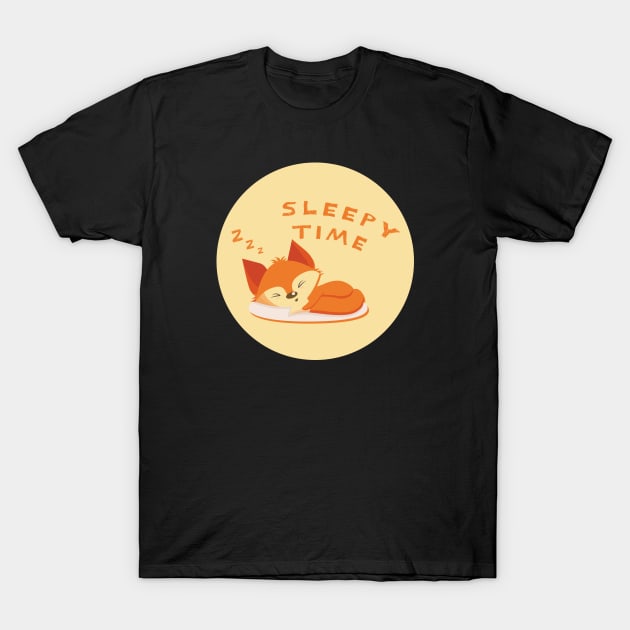 Sleepy time cute sleeping baby fox T-Shirt by GoranDesign